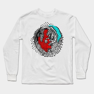 Geometric Earth 3D colors Long Sleeve T-Shirt